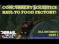 Concurrent Logistics Haul to Food Factory - Derail Valley Simulator