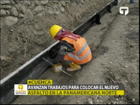 Avanzan trabajos para colocar el nuevo asfalto en la Panamericana Norte - Cuenca