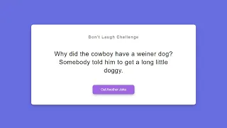 Dad Jokes Generator with JavaScript - Don t Laugh Challenge