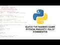 Python Project - Guess the Number Game No Voice Just Code