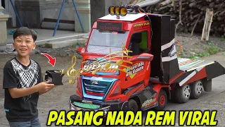 pasang suara rem viral dimas sambil coba telolet 3 corong andalannya 