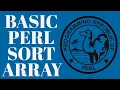 Perl Programming Tutorial - How To Sort An Array 2022