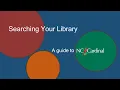 Searching Your Library s Catalog