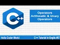 Operators Arithmatic Unary Operators C Tutorial in English