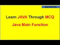 Java main function mcq