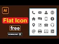 Flat Icon Graphic Design Vector File Free Download