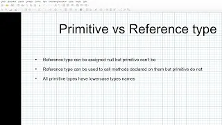 010 Primitive vs Reference data types