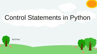 Control Statements in Python in English
