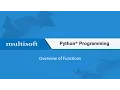Python Functions Overview Training Multisoft Systems