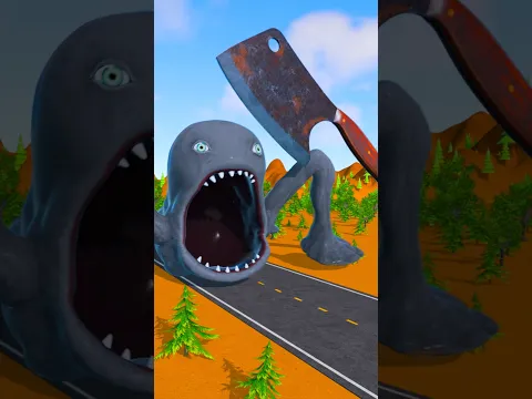 ALL WHALES SEA LIFE VS GIANT BUTCHER KNIFE! SEA MONSTERS GMOD 3D ANIMATION Garry’s Mod #shorts