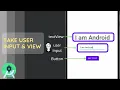 How to get user in Android Studio set text into textView Android Studio