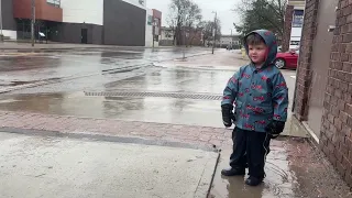Just a blind dad and his little water boy ￼