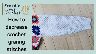 How to Decrease Crochet Granny Stitches Tutorial