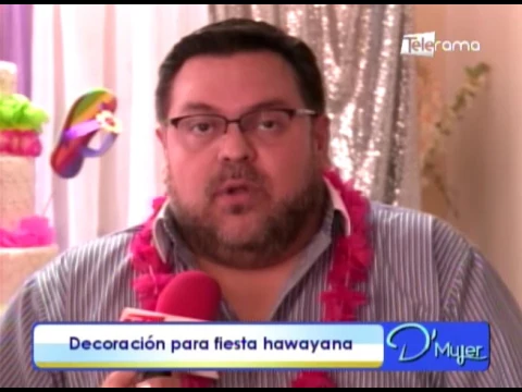 Decoración para fiesta hawayana