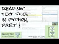 Reading from files in Python part 1 Problem Solving Ch 4 Lecture 6