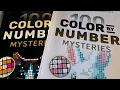 100 Color By Number Mysteries Coloring Book Pixel Colorist Completed Pages Flip Through