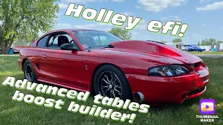 How I got my 102mm sbe 5 3 to build boost on the transbrake Holley efi advanced tables