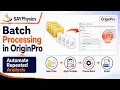 How to Perform Data Batch Processing in OriginPro