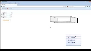 How to make a calculator that calculates volume and surface area in PHP