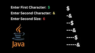 Java Tutorial Print Alternating Character Pattern with Loops Beginner Program