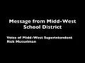 Statement from Midd-West Superintendent