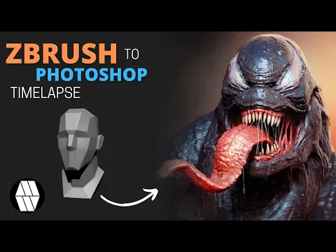 ZBrush to Photoshop Timelapse - 'Venom' Concept