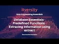 Database Essentials - Predefined Functions