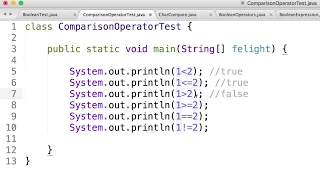 Java Basics Comparison Operators or Relational Operators in Java