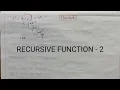 Lec-13 GE8151 Problem Solving and Python Programming TAMIL ENGLISH RECURSIVE FUNCTION - PART 2