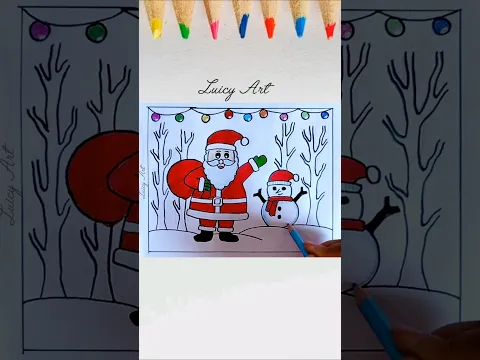 Christmas Drawing|| Christmas Tree Drawing|| Santa Claus Drawing|| Merry Christmas Drawing