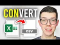 How To Convert A Excel File To CSV File - Full Guide