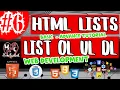 HTML LISTS BASIC - ADVANCE HTML CSS JAVASCRIPT LESSON 6