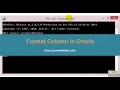 Column Format in Oracle