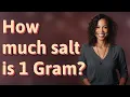 How much salt is 1 Gram