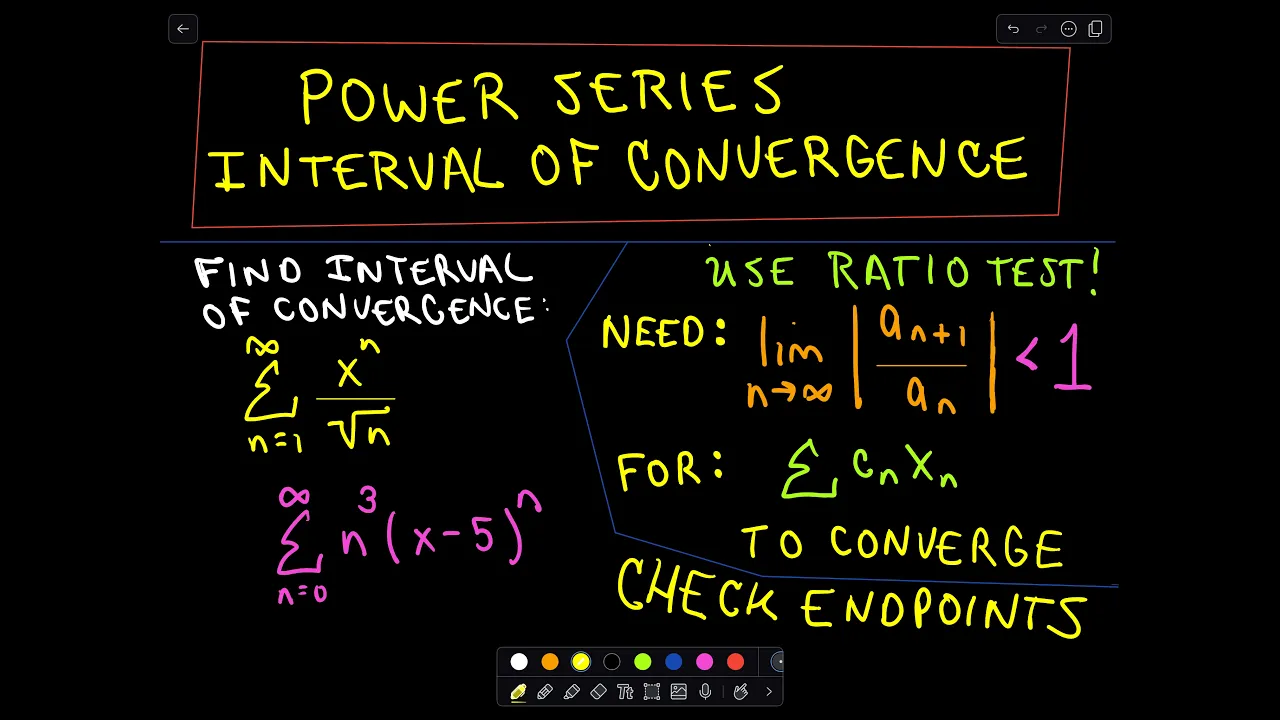 ❖ Power Series - Finding the Interval of Convergence ❖