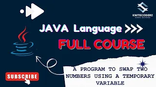 Program to Swap Two Numbers Using a Third Variable in Java Java Basics Tutorial KniteCoderz