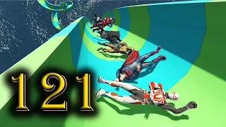 تحدي الأبطال الخارقون Water Slide #121