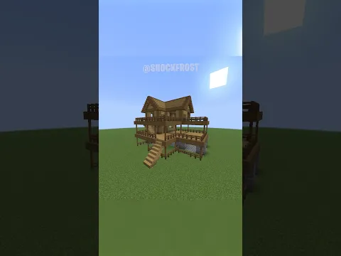 Minecraft Tall Wooden Survival House #minecraft #minecraftbuilds #minecraftsurvival
