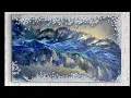 30 x48 Large Pearl Pour Dutch Pour Combo w Interference Gold Acrylic Pour Tutorial