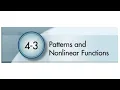 4-3 patterns and nonlinear functions part1