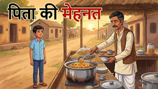 पिता कि मेहनत ने बेटे को सफल बना दिया।💸#shorts #hadwork #story cartoon 
