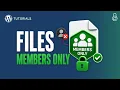 Make Your WordPress Files Members Only