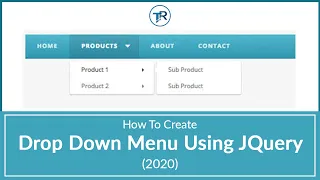 HOW TO CREATE DROPDOWN USING JQUERY 2020 HOW TO CREATE DROPDOWN MENU IN YOUR WEBSITE 2020