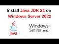 How to install java 21 on Windows Server 2022 How to Install Java jdk 21 on Windows 2024 updated