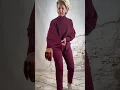 Download Lagu 140393. Fake fur a-Lijn coat - Ailan vlinder kabeltrui en stretch worker bordeaux