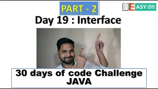 Day 19 Interface Part 2 30 days of code Challenge Hackerrank in JAVA
