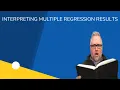 Interpreting multiple regression results