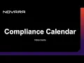 Compliance Calendar Novara EHS Software