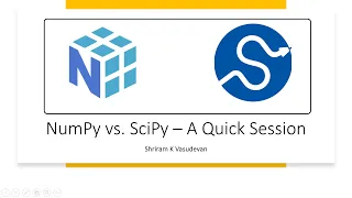 NumPY vs SciPy - A quick presentation