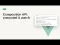 Vue js Pinia - Web development basic Series Composition API computed watch